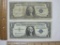 One Dollar Silver Certificate, 2 Bills 1957 Series B