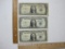 1935 One Dollar Silver Certificate 3 Bills, 2 Series D, 1 Series C