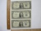 1935 One Dollar Silver Certificate 3 Bills, 2 Series G, 1 Series H