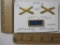 Early Set World War 2 Unit Citation, Artillery Officer insignia pins