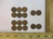 16 1940s Lincoln Wheat Back Pennies
