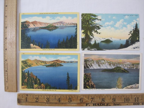 Four Postcards Crater Lake Oregon, early 1900's