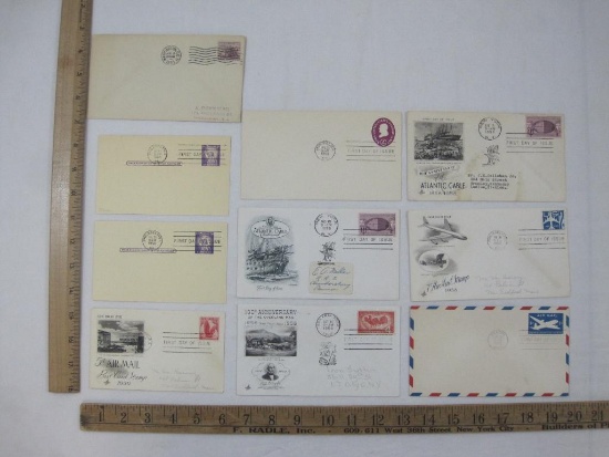 First Day Covers 1958 includes 100th Anniversary Of The Overland Mail, 5 cent Air Mail Post Card