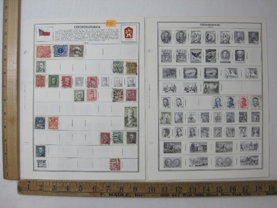 Stamps of Czechoslovakia with Various Stamps 1918-1956, hinged, see pictures for more information