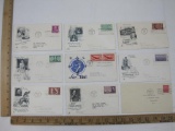 Nine 1940's and 1930's First Day Covers including Annapolis MD, 50th Anniv of the Rough Riders,