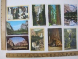 Nine Postcards Yosemite National Park, 1933, 1957 and others