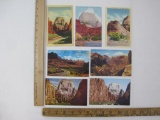 Postcards Zion National Park, 1937, 1943, 1973 and more