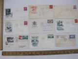 US Postage First Day Covers including Franklin Delano Roosevelt Memoriam, William Allen White, A