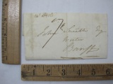 Stampless Cover Aberdeen to John Smith at Banff, Feb 13 1821