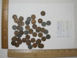 1940's 1950's Penny Assortment includes 1943-5pcs, 1943-D 4pcs, 1943-s 4pcs, 1944-s 2pcs, 1944-D