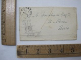 Stampless Cover A Fordham Esq, St Albans, marked Royston 1845