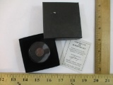 1909 VDB Lincoln Penny in Plastic Case with COA