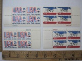 Blocks of US Postage Stamps includes 2 Blocks US Airmail #C81, 2 Blocks Shrine of Discovery #C88,