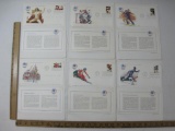 Olympic Games 1984 First Day Covers, Set of Six includes Womens Volleyball, Ice Dancing and others,