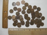 1950's Wheat Pennies, 50 pieces