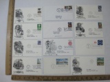 US First Day Covers 1980'S includes Connecticut Statehood Bicentennial, William Faulkner, Fish