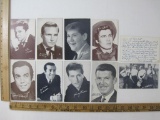 Assortment of vintage souvenir celebrity postcards, including Wayne Newton, Pernell Roberts, Johnny