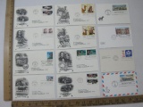 Twelve 1988 First Day Covers including New Hampshire Statehood Bicentennial, Buffalo Bill Cody,