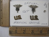 Officer set, World War 2 Medical Service insignia pins