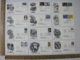 US First Day Covers 1980'S and 1990'S includes French Revolution Bicentennial, Lou Gehrig, Olympic