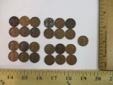 25 1940s Lincoln Wheat Back Pennies