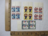 Four Blocks of US Postage Stamps including Indiana Sesquicentennial, Circus and more, #1308-1310,