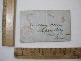 Stampless Cover Shippensburg Cumberland County PENN to Pittsburgh