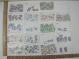 Assorted Canceled US Stamps includes New York 1788 #2346, New Jersey 1787 #2338, William Faulkner