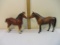 Two Brown Breyer Plastic Horses, Breyer Molding Co USA, 1 lb 11 oz