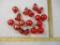 Lot of Vintage Red Glass Christmas Ornaments from Shiny Brite and more, 1 lb 4 oz