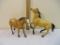 Two Brown Breyer Plastic Horses, Breyer Molding Co USA, 1 lb 7 oz