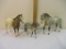 Three Spotted Breyer Plastic Horses, all marked Breyer Molding Co USA, 1 lb 8 oz