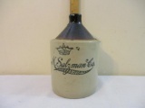 Vintage M. Salzman Co 1/2 Gallon Stoneware Jug, Purity Above All, 3 lbs 3 oz