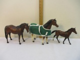 Three Brown Breyer Horses, Breyer Molding Co USA, see pictures for condition, AS IS, 2 lbs