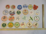 24 Assorted Beer Coasters including Palmbrau, Harp Lager, Seagram's Spritzer, and more, 8 oz