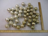 Lot of Vintage Metallic Glass Christmas Ornaments from Shiny Brite and more, 12 oz