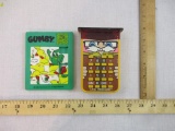 Little Professor Handheld Computer Electronic Calculator (1978 Texas Instrument) and Gumby Picture