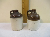 Two Vintage Miniature Stoneware Jugs, 8 oz