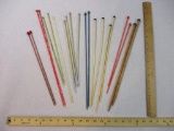 Assorted Vintage Knitting Needles, matched pairs in assorted sizes, 8 oz