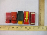 Five Miniature Lesney/Matchbox Diecast Cars including no. Blaze Buster Fire Truck, Rolamatics no. 16