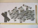 Vintage Lionel 3-Rail Metal O Scale Train Track, straight pieces and crossover 5023, 2 lbs 9 oz