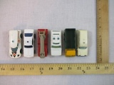 Six Miniature Diecast Cars from Lesney, Corgi and Hot Wheels including Mercedes Benz Binz Ambulance