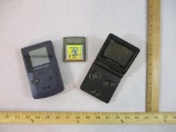 Nintendo Game Boy Color and Game Boy Advance SP Game Systems with Monsters Inc and Super Mario Bros