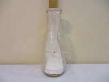 Vintage Sheffield 1 Quart Embossed Glass Bottle, 1 lb 6 oz