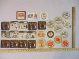 Over 24 Vintage Beer Coasters including Michelob, Schaefer, and Dortmunder Imperial, 8 oz