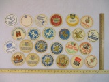 24 Vintage Foreign Beer Coasters including Lowenbrau, Murphy's Irish Stout, Hofbrau, and more, 10 oz