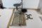 Vintage Sewing Machine Treadle Step, handmade iron trivet, 2 candle holders