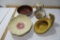 Five Pottery Pieces including a Cornucopia by Peter Potter,