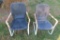 Two Vintage Metal ROCKING Chairs, very weather but still sturdy