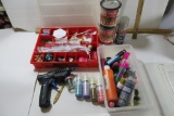 Craft Items to include butane glue gun, paints, glass paints, and craft box full of goodies